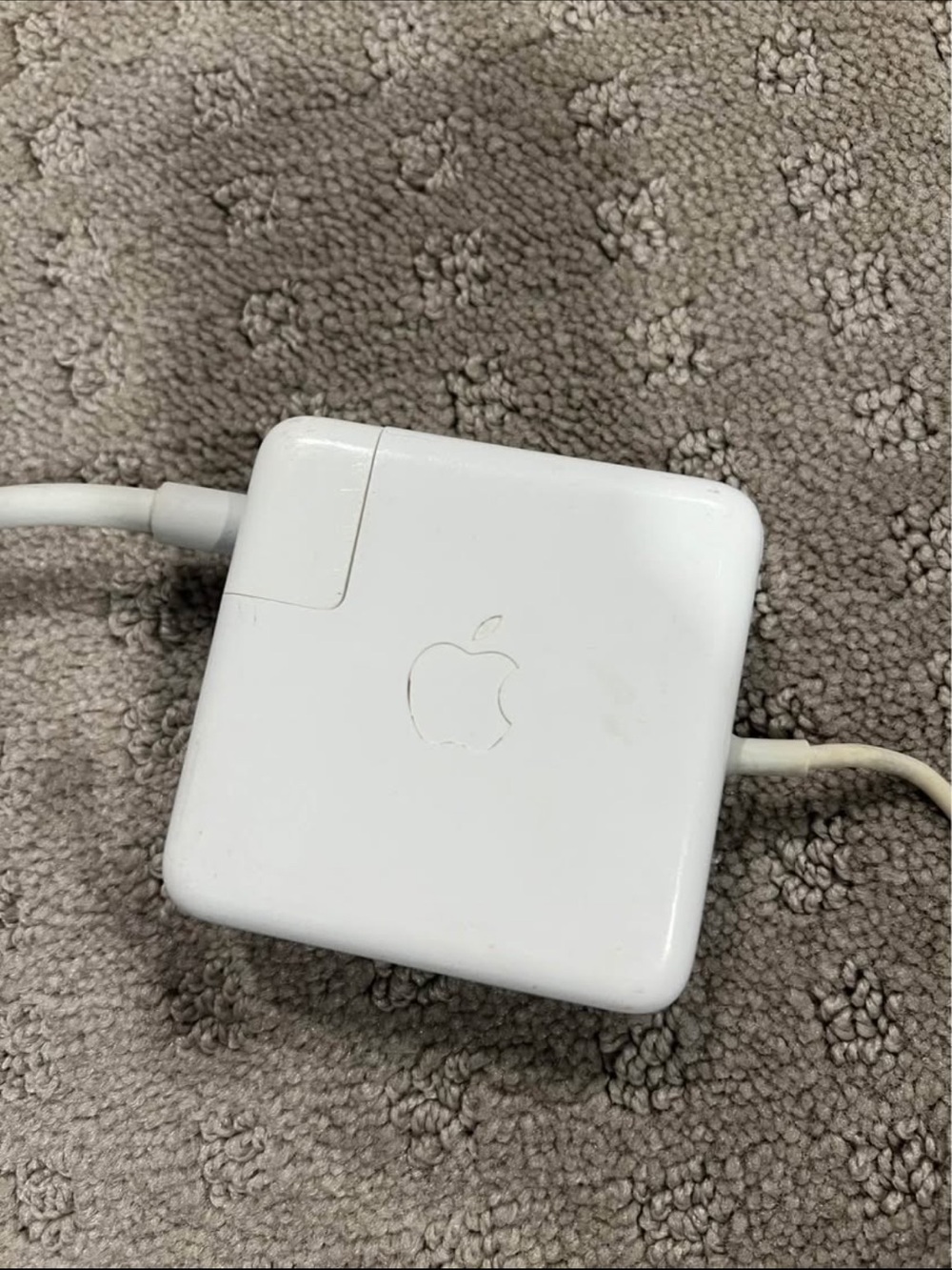 Apple White MacBook Power Adapter with Apple Logo